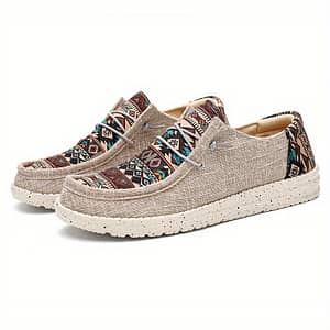 Men’s Graphic Loafer Shoes With Shoelaces, Breathable Lightweight Non-slip Slip On Boat Shoes, Men’s Shoes, Spring And Summer Clothing, Shoes & Jewelry Shop Online at Dubai Trades