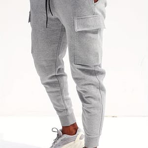 Men’s Gray Sport Pants With Zipper Pocket – Stretchy Fabric, Casual Fit, Athletic Style, Athletic Wear|casual Fit Pants|zippered Pockets Active Shop Online at Dubai Trades