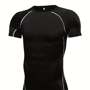 Men’s Quick-drying Sports T-shirt, Casual Breathable Crew Neck Short Sleeves For Base Layers & Compression Shop Online at Dubai Trades