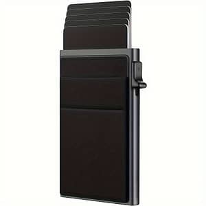 Men’s Rfid Blocking Card Holder, Aluminum Alloy Automatic Pop-up Credit Card Holder Accessories Shop Online at Dubai Trades