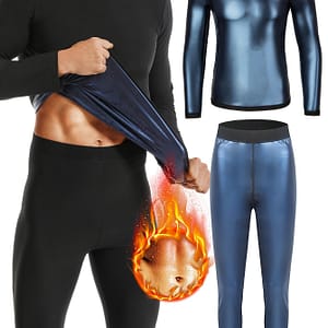 Men’s Sauna Sweat Suit Set – Long Sleeve Top & Pants For Sports, Running, Fitness, Yoga & Training Clothing Shop Online at Dubai Trades