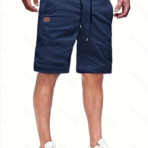 Men’s Summer Casual Cargo Shorts With Multiple Pockets – Lightweight Breathable Fabric, Regular Fit, Machine Washable, Solid Black For Outdoor & Casual Attire Cargo Shop Online at Dubai Trades