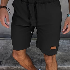 Men’s Summer Fashion Solid Color Shorts, Waist Drawstring Knee-length Shorts, Summer Daily Clothing Shop Online at Dubai Trades