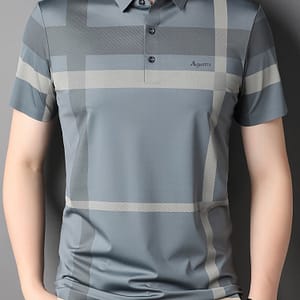 Men’s Summer Plaid Shirt – Casual Short Sleeve, Nylon , Stretch Fabric, Non-transparent Civil Service Shop Online at Dubai Trades