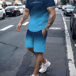 Men’s Summer Sports Outfit With 3d Print, Stylish And Casual Set. Active Shop Online at Dubai Trades