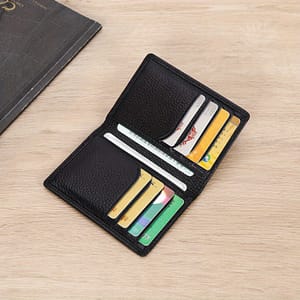 Men’s -thin Card Holder Genuine Leather Id Card Holder Minimalist Front Pocket Bifold Wallet Accessories Shop Online at Dubai Trades