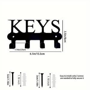 Metal Key Hook – Rust-proof, Powder-coated Wall Mount For Keys, Clothes & Hats – Home Decor Home & Kitchen Shop Online at Dubai Trades