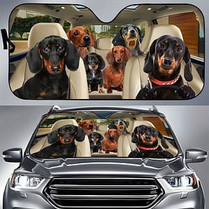 Mini Dachshund Car Sunshade, Mini Dachshund Car Decoration, Dog Windshield, Dog Lovers Gift, Dog Car Sunshade, Car Decoration Automotive Shop Online at Dubai Trades