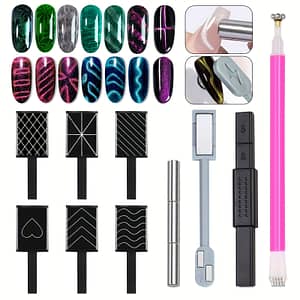 Misscheering 12pcs Cat Set For Nail Art – Includes Floral, Lightning Bolt & Plum Designs With Pink Gradient Tool – Odorless, For Stunning Gel Polish Designs, Cat Art Beauty & Personal Care Shop Online at Dubai Trades 2