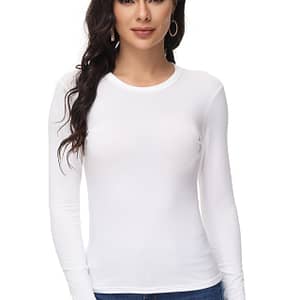 Moisture Wicking Sports T-shirt, Round Neck Long Sleeve Bottoming Top, Women’s Activewear Clothing, Shoes & Jewelry Shop Online at Dubai Trades