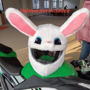 Motorcycle Helmet Protective Hood Cartoon Plush Suit Full Face Outdoor Fun Rabbit Design Helmet Cover Automotive Shop Online at Dubai Trades 2