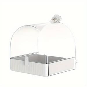 Multifunctional Abs Bird Bath With Cage Attachment – Versatile Parakeet Bathing Tub, Seed Feeder, And Nest Box For Small To Medium Birds Bird Baths Shop Online at Dubai Trades