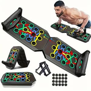 Multifunctional Push- Board – Ergonomic Home Fitness Equipment, Enhances Chest , Ideal For , Home And Gym Workouts, Comfortable Exercise , Black With Grip Holes, Gym Accessories Exercise & Fitness Shop Online at Dubai Trades