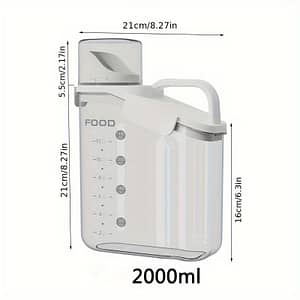 Multipurpose Food Storage Canisters Set, Bpa-free Plastic, Hand Wash, Clip-on Seal Lid, 2000ml & 2800ml, Airtight Containers For Grains, Flour, Food – Use Without Electricity Food Jars & Canisters Shop Online at Dubai Trades