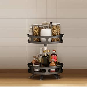 Multipurpose Rotating Organizer-space-saving, Non-slip Countertop Storage For Tableware, & Makeup, Spice Organizer Kitchen Storage Business, Industry & Science Shop Online at Dubai Trades