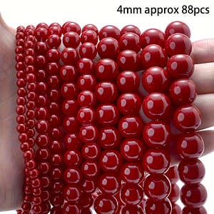 Natural Red Coral Round Stone Spacer Beads For Jewelry Making – Loose Bead Assortment For Diy Bracelets, Necklaces, And Charms (4mm, 6mm, 8mm, 10mm Sizes) Arts, Crafts & Sewing Shop Online at Dubai Trades