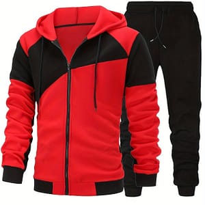 New Autumn And Winter Men’s Zipper Design Hoodie Suit Fleece Hoodie Men’s Casual Sports Suit Active Shop Online at Dubai Trades