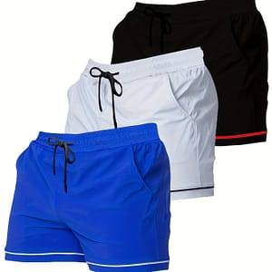 New Combination Pack Men’s Shorts For Fitness, Basketball, Running, Training, , Quick-drying, Breathable, Single Layer, Three-point Shorts, Multi-pack Active Shop Online at Dubai Trades