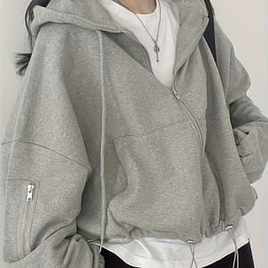 New Stylish Short Open-chest Hooded Sweatshirt For Women Clothing Shop Online at Dubai Trades 2