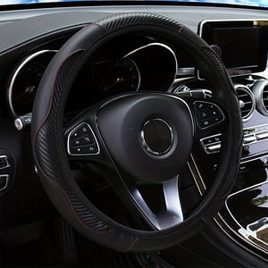 No Car Steering Wheel Cover, Carbon Fiber, Non-slip, 37-38cm, Car Accessories Automotive Shop Online at Dubai Trades