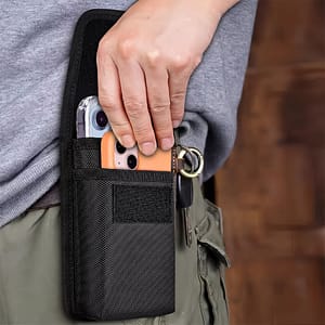 Nylon Pocket Phone For Men – Belt With Snap Closure, Color, Lightweight -functional Organizer For Cards And Smartphones Accessories Shop Online at Dubai Trades