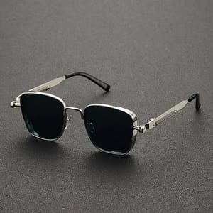 Pair Of Retro Cool Steampunk Silvery Square Metal Frame Fashion Glasses, Suitable For,parties,providing Photo Props Accessories Shop Online at Dubai Trades