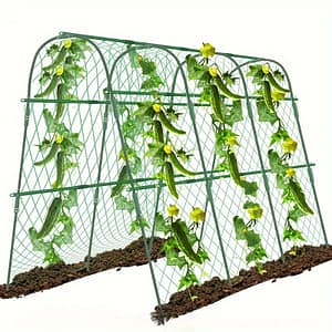 Pe Outdoor Garden Arch Trellis, Climbing Plant Support, Yellow Vine, Army Green, With Heating And Insect Netting For Melon, Cucumber, Squash Gardening & Lawn Care Shop Online at Dubai Trades