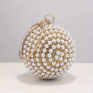 Pearl Decor Evening Bag, Shiny Rhinestone Ball Handbags, Elegant Exquisite Women’s Clutch Purse For Wedding Prom Party Dinner/banquet For Best Gift For Women Clothing, Shoes & Jewelry Shop Online at Dubai Trades
