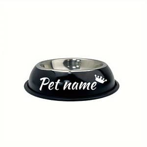 Personalized Stainless Bowl With Non Slip Bottom, Dog Bowl For Small Medium & Large Dogs, Custom Dog Feeding Bowl For Food & Water Basic Bowls Shop Online at Dubai Trades