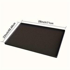 Plaid Pattern Silicone Kitchen Sink Mat, Waterproof Polished Plastic For Kitchen And Laundry Cabinets, Oil Resistant Bathroom Cabinet Mat Protects Bath Shop Online at Dubai Trades 2