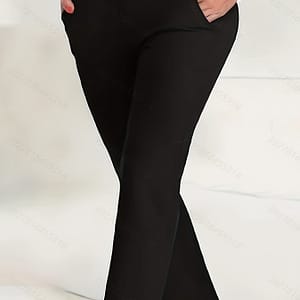 Plus Size Elegant Pants, Women’s Plus Solid Elastic Slight Stretch Straight Leg Trousers With Pockets Clothing Shop Online at Dubai Trades