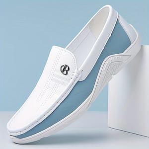 Plus Size Men’s Trendy Color Block Slip On Microfiber Upper Loafer Shoes, Comfy Non Slip Durable Rubber Sole Walking Shoes, Men’s Daily Footwear Clothing, Shoes & Jewelry Shop Online at Dubai Trades