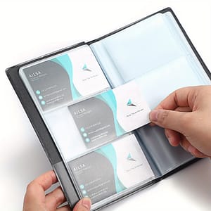 Portable Business Card Holder, A Card Organizer With A Capacity Of 240 Cards, Suitable For Both Men And Women, Professional Card Book, Black Color. Business Card Holders Shop Online at Dubai Trades