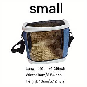 Portable Pet Bird Carrier Bag For Parrots – Oxford Fabric, Transparent & Blue With Zip Closure And Handle, Ideal For And Travel, Parrot Accessories Birds Shop Online at Dubai Trades