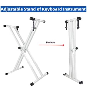 Portable -shaped Electronic Stand – Keyboard & Guzheng Compatible, Detachable Dual For Parties, , Home Gatherings & Orchestras Instrument Accessories Shop Online at Dubai Trades
