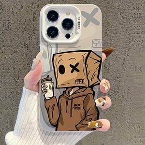 Premium Frosted Texture Cardboard Man Pattern Mobile Phone Case For Iphone12/12 13/13 14/14 Pro Promax Plus Se Multiple Series Models Case & Cover Bundles Shop Online at Dubai Trades