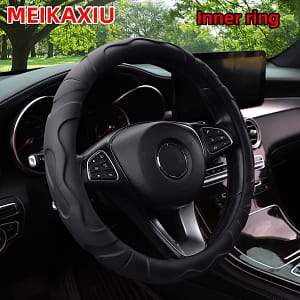 Premium Lambskin Steering Wheel Cover – 3d Textured, Fit For -15″ Wheels, Enhanced Grip & Car Accessory Automotive Shop Online at Dubai Trades
