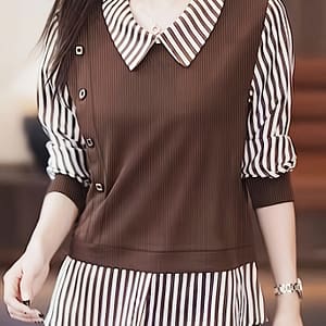Print Blouse, Casual Three-quarter Sleeve Blouse For , Women’s Clothing Blouses Shop Online at Dubai Trades