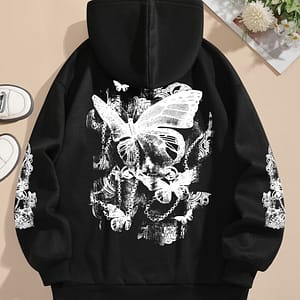 Print Drawstring Hoodie, Casual Long Sleeve Kangaroo Pocket Hoodie Sweatshirt, Women’s Clothing Clothing Shop Online at Dubai Trades