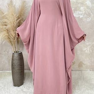 Ramadan Solid Simple Loose Modest Dress, Elegant Batwing Sleeve Maxi Length Dress, Women’s Clothing Burqas Shop Online at Dubai Trades 2