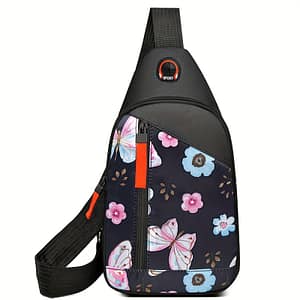 Random Print Oxford Canvas Chest Bag – Men’s Casual Style, Adjustable Strap, Non-washable, Suitable For Outings Clothing, Shoes & Jewelry Shop Online at Dubai Trades