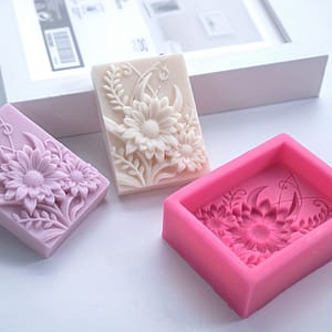 Rectangular Small Daisy Diy Handmade Soap Silicone Mold Soap Silicone Flower Mold Arts, Crafts & Sewing Shop Online at Dubai Trades