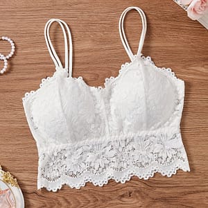 Removable Pads,wire-free Sexy Lace Bralette With Removable Pads – Black Floral Lace, Backless Design For Women, Everyday , | Floral Pattern Bralette | Feminine Design Bras Shop Online at Dubai Trades