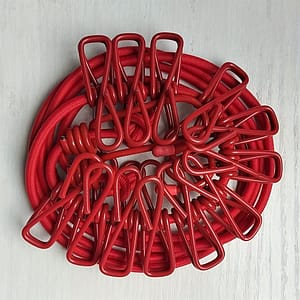 Retractable Clothesline With 12 Plastic Clips – Portable Laundry Drying Rope Rack For Outdoor Use Clotheslines Shop Online at Dubai Trades