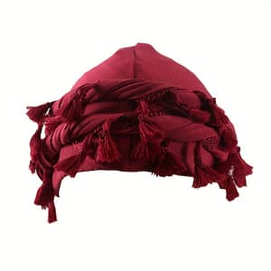 Retro Twisted Headwrap With Tassels, Ethnic African Hat, Retro Knotted Turban Cap, Unisex Fashion Accessory Accessories Shop Online at Dubai Trades