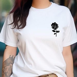 Rose Neck T-shirt, Casual Short Sleeve T-shirt For , Women’s Clothing Clothing Shop Online at Dubai Trades