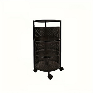 Rotating Storage Rack With Drawers – Round Metal Organizer Tower With Rolling Wheels For Home, Office & Dorm, Utility Racks Home & Kitchen Shop Online at Dubai Trades