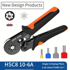 Sanjiang Hexagonal Crimping Tool Hsc8 10-6 Multi-functional Ratcheting Wire Terminal Crimper, Adjustable Crimp Strength, Anti-rust Treatment, Comfortable Metal Handle Electrical Shop Online at Dubai Trades