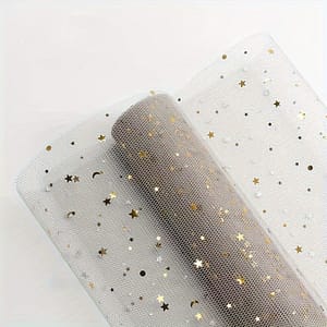 Sequin Sheer Fabric, 0.5×4.5m – Ideal For Floral Arrangements And Craft Projects Accents & Embellishments Shop Online at Dubai Trades