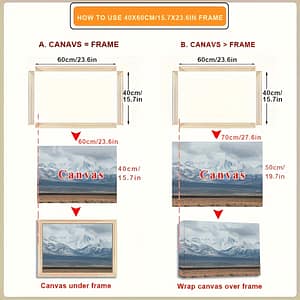 Set Of Wooden Canvas Frames Available In Sizes 30×40, 40×50, 40×60, And 50×70 Cm, Diy Stretching Of Canvas Prints, Paintings, And Wooden Wall Art For Home Decoration. Home & Kitchen Shop Online at Dubai Trades
